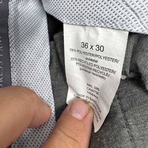 Haggar Classic Fit Mens Black Dress Pants 36x30‎ Polyester Blend - Picture 5 of 5